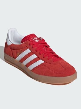 adidas Gazelle Suede Sneaker - Red & White